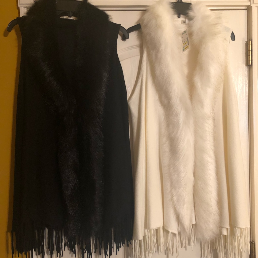 Brand New Blk  Ivory Vest